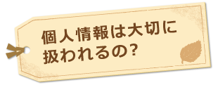 個人情報は大切に扱われるの?